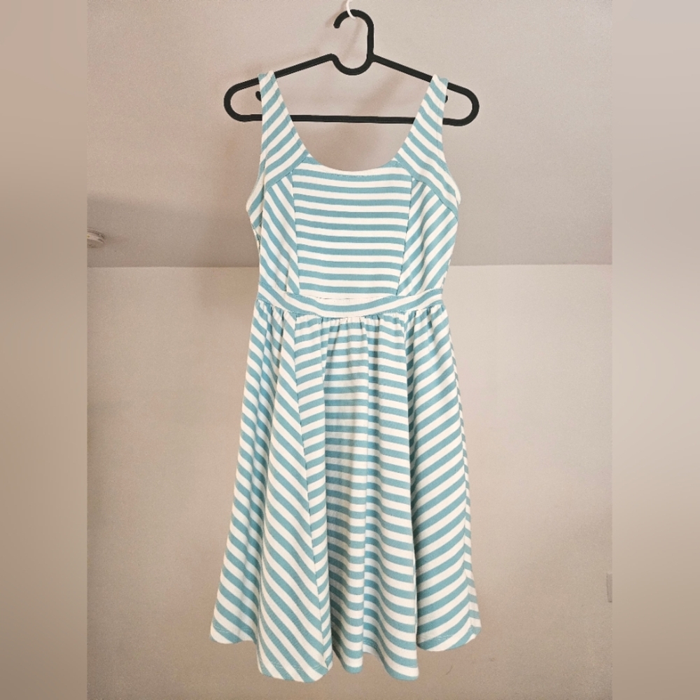 Jessica Simpson stripy fit & flare dress